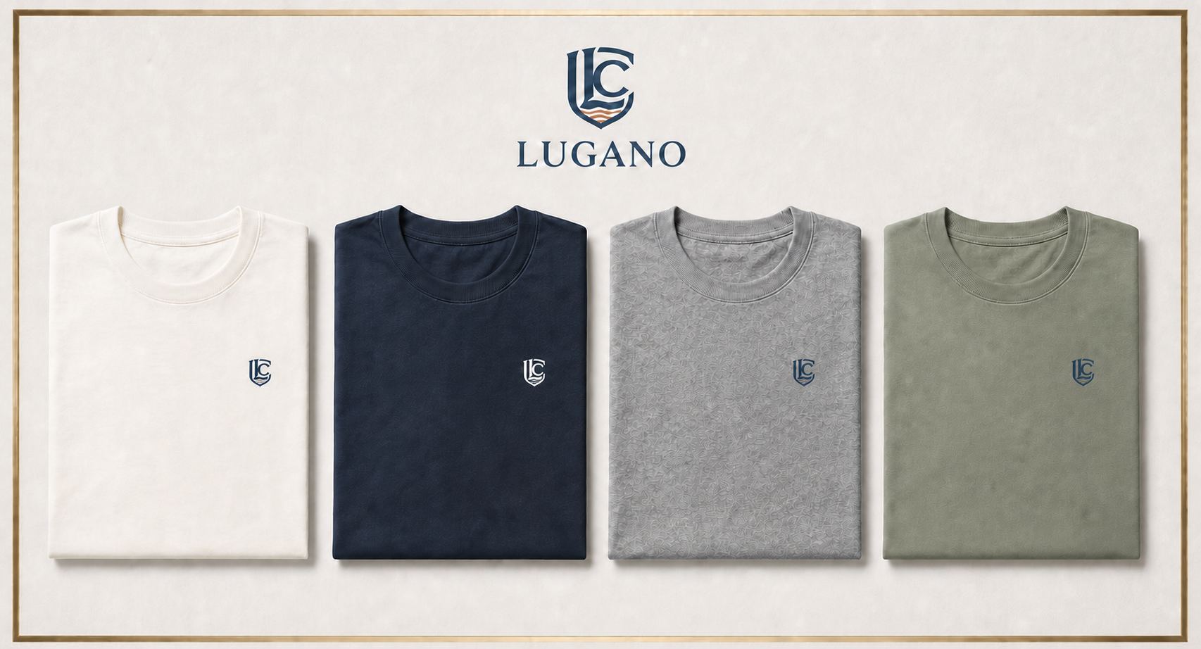 Camisetas Lugano Clothing em quatro cores